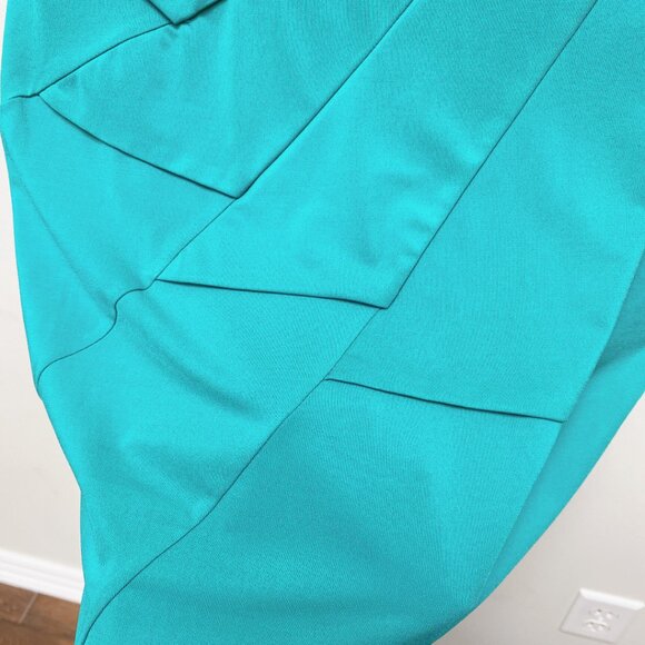 NWT Women's Solid Turquoise color Bodycon Midi Dress, size S - Picture 4 of 4
